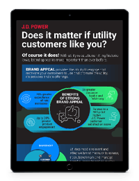 Ipad displaying the "Does it matter if utility customers like you?" infographic
