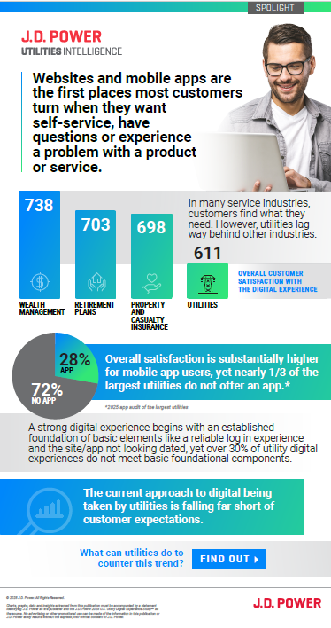 Utility digital experience infographic