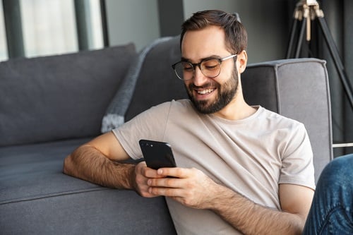 man on cell phone