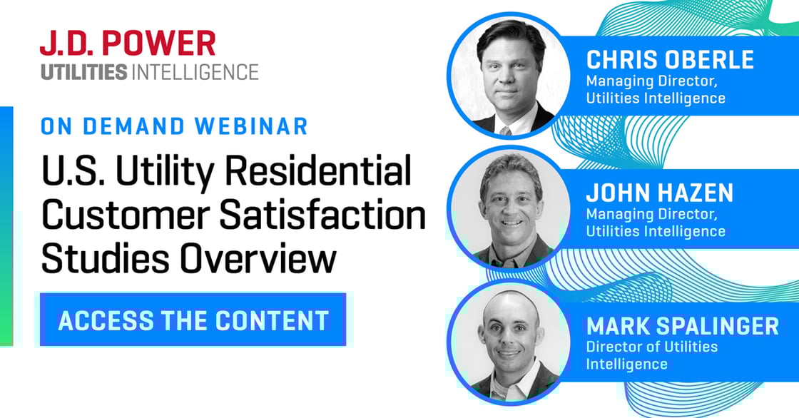 On Demand Webinar: U.S. Utility Residential Customer Satisfaction Studies Overview