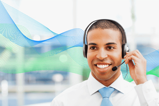 call center agent blue tie swoop 3000x2000